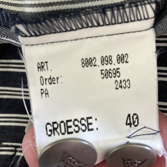 Witteveen Women’s Striped Front Button Lady Jacket Blue/White 40 (M) - Picture 6 of 7